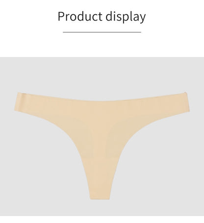 2 Pack Thong G-string Women Seamless Underwear Ice Silk Super Thin Breathable Low Waist Solid Briefs Panties Lingerie The Clothing Company Sydney