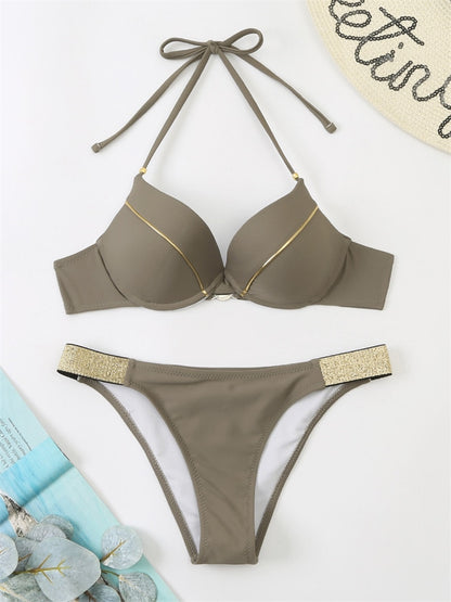 2 Piece Swimwear Swimsuit Tassel Black Ball Leopard Bikinis Set Push Up Bathing Suit Summer Brazilian Beach Wear The Clothing Company Sydney