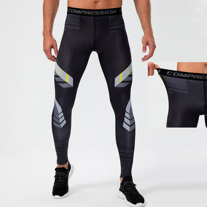 Running Compression Leggings Men's Sports Quick-drying Tights Stretchy Training Pants Gym Fitness Print Men Jogger The Clothing Company Sydney
