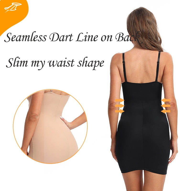 Full Length Shapewear Slips Straight Tube Dress Body Shaper Women Skinny Under Dresses Underwire Cup Black Shapewear The Clothing Company Sydney