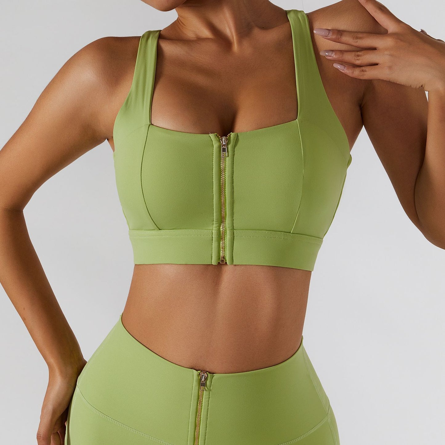 2 Piece Yoga Set Women Workout Sport Gym Wear Yoga Suit High Waist Leggings Skirts Front Zipper Bra Fitness Crop Top Yoga Sportswear The Clothing Company Sydney