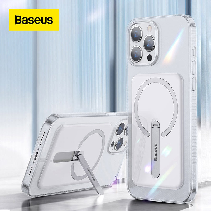 Magnetic Phone Case For iPhone 13 Pro Max Case Transparent Bracket Case Phone Covers for iPhone 13 Pro Magnet Back Cover The Clothing Company Sydney