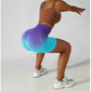 Gradient Seamless Yoga Shorts Gym Running Workout Tight Sports Shorts High Waist Elastic Butt Lifting Fitness Pants Shorts The Clothing Company Sydney