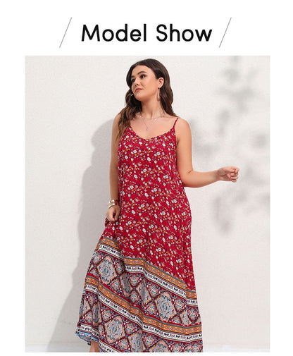 Ditsy Floral Maxi Cami Dress Backless Plus Size Women's Summer Elegant Large Hem Beach Dresses The Clothing Company Sydney