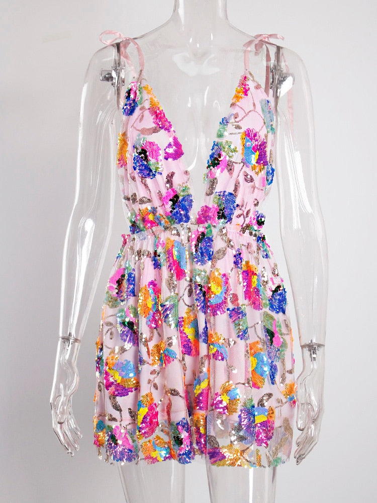 Sequin Backless Slip Mini Chain Straps Short Tulle Cocktail Summer Party Night Lush Prom Dress The Clothing Company Sydney