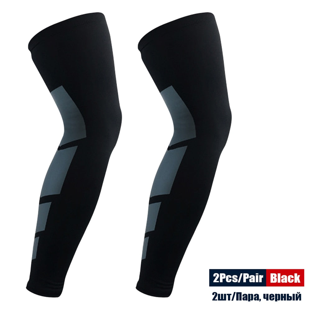 Sports Anti-slip Full Length Compression Leg Sleeves Calf Shin Splint Support Protector for Cycling Running Basketball Golf Sleeve The Clothing Company Sydney