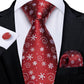 Designer Wedding Men's Tie Red  Solid Striped Paisley Neckties For Men Business Hanky Cufflinks Tie Set The Clothing Company Sydney