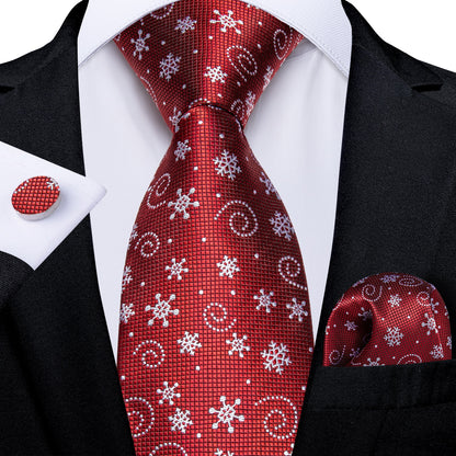 Designer Wedding Men's Tie Red  Solid Striped Paisley Neckties For Men Business Hanky Cufflinks Tie Set The Clothing Company Sydney