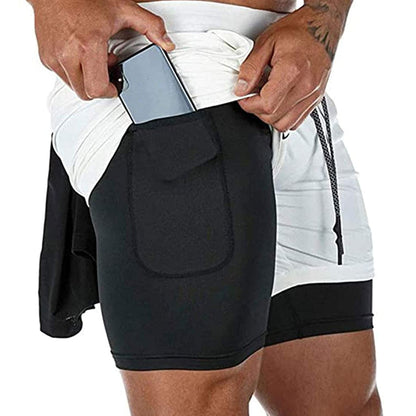 Men's Running Shorts Fitness Gym Training Sports Shorts Quick Dry Workout Gym Sport Jogging Double Deck Summer Shorts The Clothing Company Sydney
