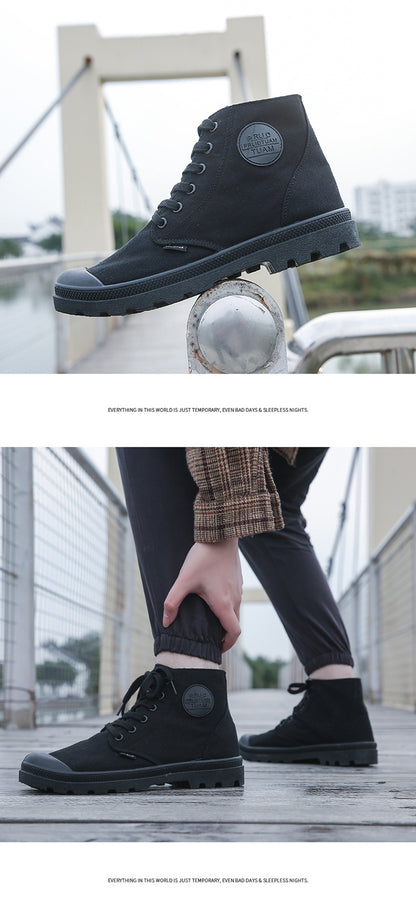 High Top Men Ladies Boots Lace Up Canvas Shoes Ankle Motorcycle Sneakers Military Desert Boots The Clothing Company Sydney