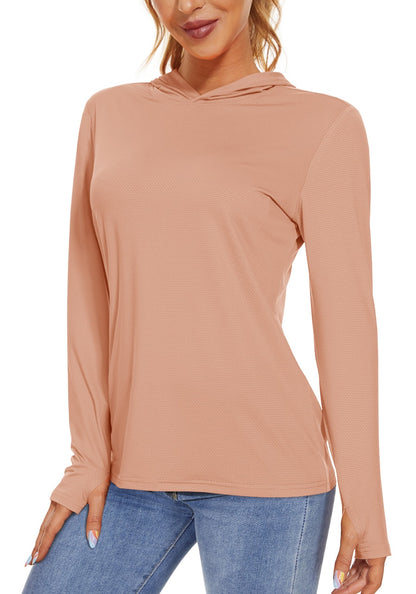 Summer UV/Sun Protection Outdoor Hooded T-shirt Women's Hoodie Shirt UPF 50+ Long Sleeve Fishing Hiking Athletic Shirts The Clothing Company Sydney