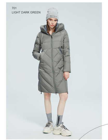 Winter Women Long Cotton Jacket Stand Collar Hooded Warm Windproof Coat Pockets Zipper Parka The Clothing Company Sydney