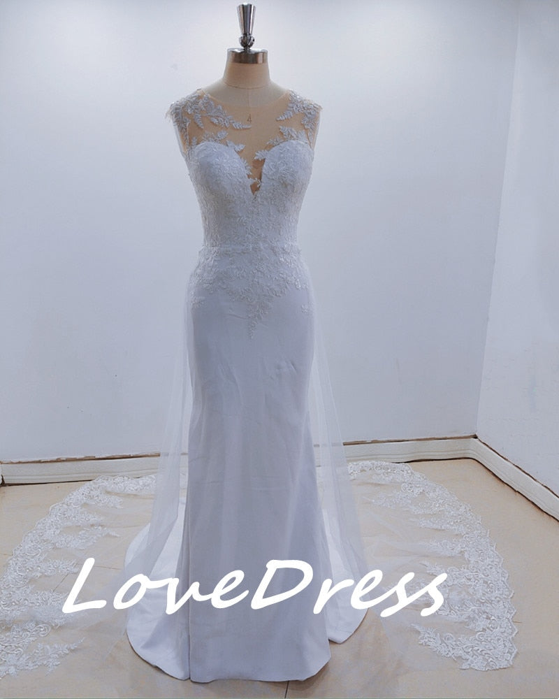 Mermaid Wedding Dress See Through Back Sleeveless Lace Appliques Wedding Gowns For Bride The Clothing Company Sydney