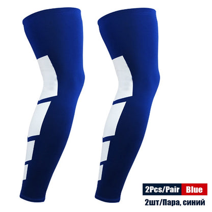Sports Anti-slip Full Length Compression Leg Sleeves Calf Shin Splint Support Protector for Cycling Running Basketball Golf Sleeve The Clothing Company Sydney