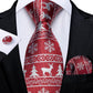 Designer Wedding Men's Tie Red  Solid Striped Paisley Neckties For Men Business Hanky Cufflinks Tie Set The Clothing Company Sydney