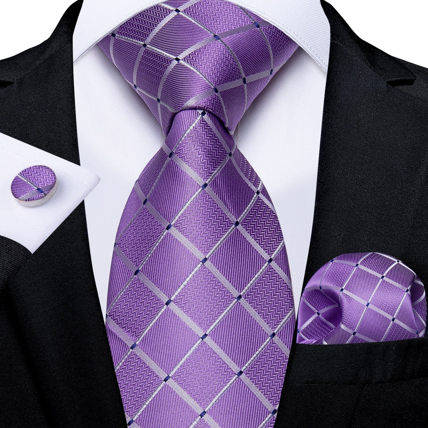 Men Purple Floral Paisley Necktie Business Formal 100% Silk Tie Pocket Square Set For Wedding Party The Clothing Company Sydney
