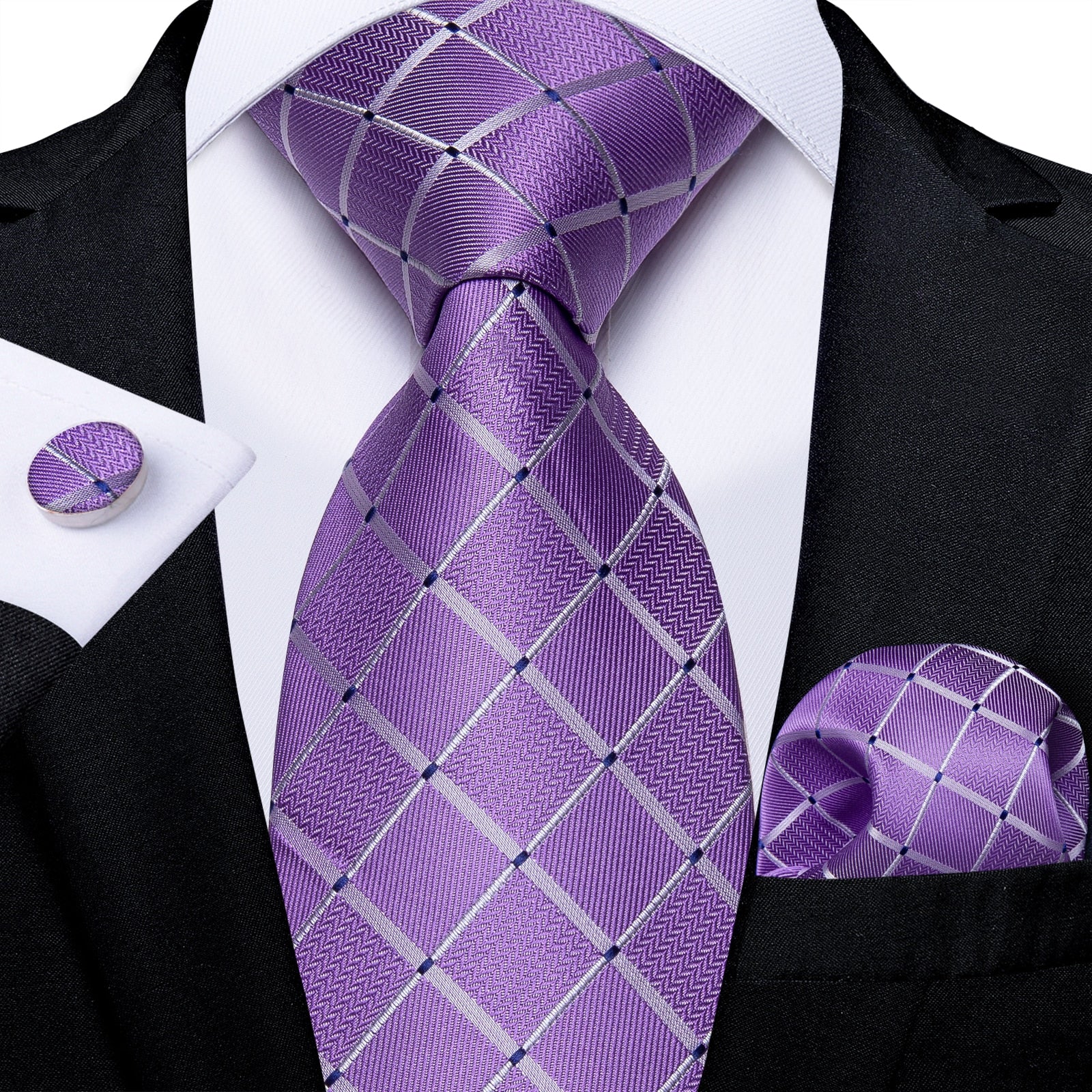 Men Purple Floral Paisley Necktie Business Formal 100% Silk Tie Pocket Square Set For Wedding Party The Clothing Company Sydney