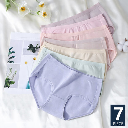 7Pcs/5Pcs Women Panties Comfort Cotton Mix Breathable Underwear Seamless Ladies Low Waist Lingeries Cute Girls Briefs The Clothing Company Sydney