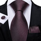 Designer Wedding Men's Tie Red  Solid Striped Paisley Neckties For Men Business Hanky Cufflinks Tie Set The Clothing Company Sydney