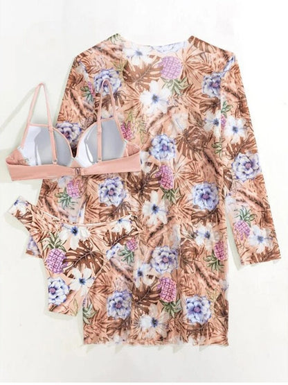 Three Piece Bikini Set Beach Skirt Tunics For Beach Cover Up Swimsuit Women Ruffle Bathing Suit Summer Beach Wear The Clothing Company Sydney