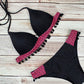 2 Piece Swimwear Swimsuit Tassel Black Ball Leopard Bikinis Set Push Up Bathing Suit Summer Brazilian Beach Wear The Clothing Company Sydney