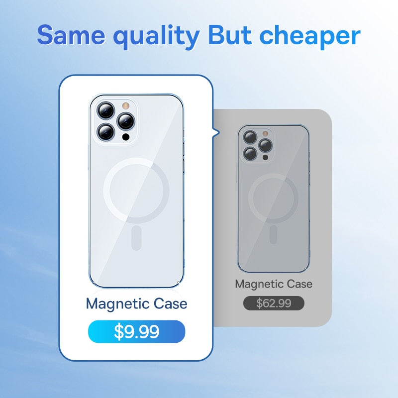 Transparent Magnetic Phone Case for iPhone 13 Pro Max 13pro Wireless Charging Cover iPhone 12 12 Pro Max Magnet Case The Clothing Company Sydney