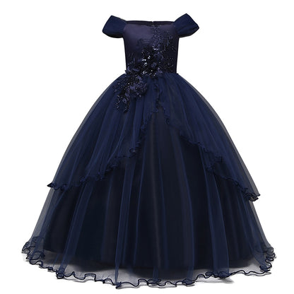 Kid Wedding Dresses for Girls Elegant Flower Princess Long Gown Baby Girl Christmas Dress Size 6 12 14 Years The Clothing Company Sydney
