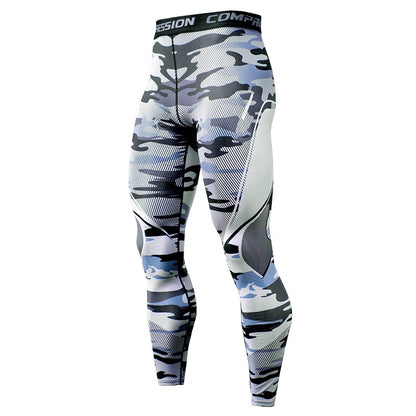 Running Compression Leggings Men's Sports Quick-drying Tights Stretchy Training Pants Gym Fitness Print Men Jogger The Clothing Company Sydney