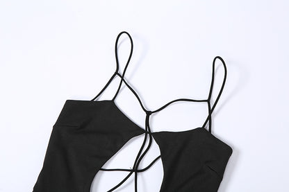 Hollow Out Backless Midi Sleeveless Summer Y2K White Beach Dresses Bodycon Party Club Spaghetti Strap Dress The Clothing Company Sydney