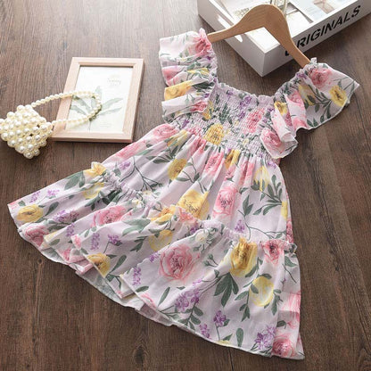 Kids Dresses for Girls Sleeveless Dress Sequined Party Costume Mesh Summer Puffy Rainbow Children Dress The Clothing Company Sydney