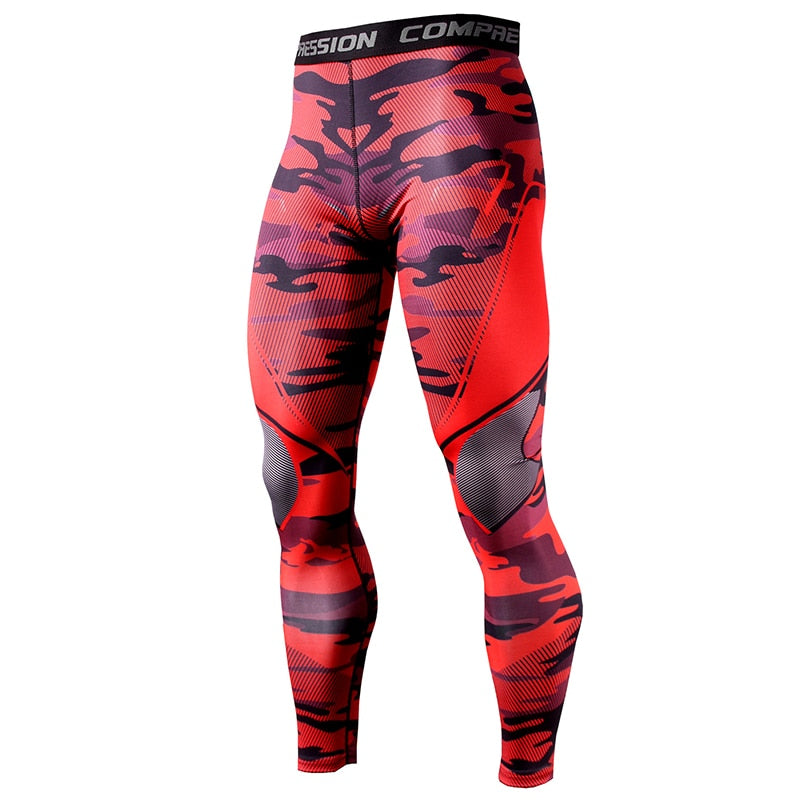Running Compression Leggings Men's Sports Quick-drying Tights Stretchy Training Pants Gym Fitness Print Men Jogger The Clothing Company Sydney