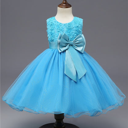 Embroidery Flower Wedding Evening Children Clothing Princess Party Kids Dresses for Girls Birthday Party Lace Flower Ball Gown The Clothing Company Sydney