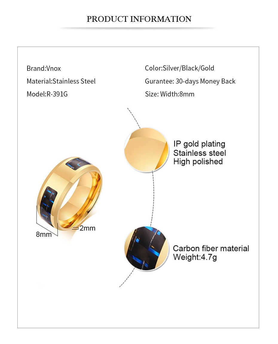 Customize Logo 8mm Men's Ring Carbon Fiber Wedding Band Personalized Simple Icon Image Gift to Husband Dad The Clothing Company Sydney