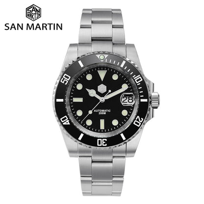 San Martin 40.5mm Water Ghost V3 Sub Diver Luxury Men's NH35 Automatic Mechanical Business Wristwatches Sapphire 20Bar Watch The Clothing Company Sydney