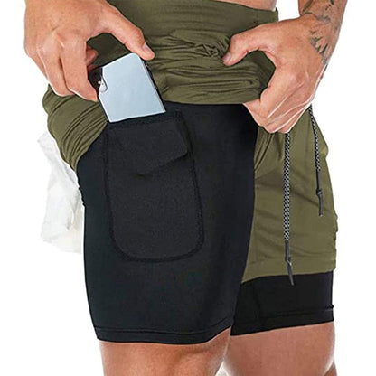 Men's Running Shorts Fitness Gym Training Sports Shorts Quick Dry Workout Gym Sport Jogging Double Deck Summer Shorts The Clothing Company Sydney