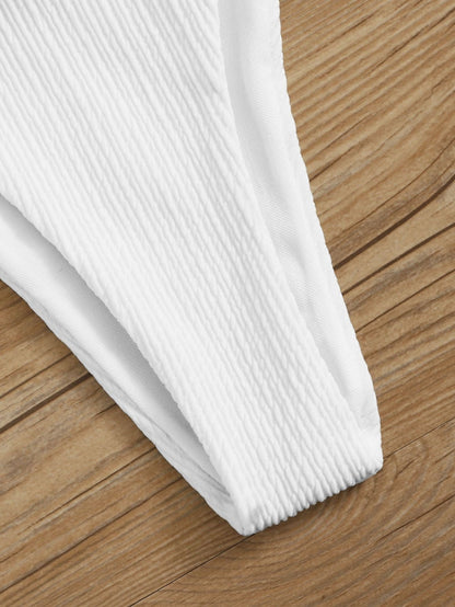 2 Piece Swimsuit Textured Triangle Tie Side Bikinis Two Piece Swimwear Bikini Set Summer Beach Bathing Suit The Clothing Company Sydney