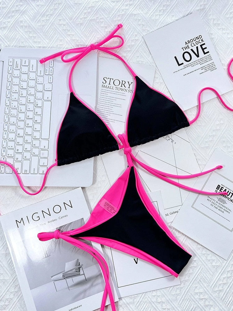 Leopard Print Bikini Swimsuit Swimwear Push Up Bikini Set Halter Brazilian Bathing Suit Beach Wear Bather Set The Clothing Company Sydney