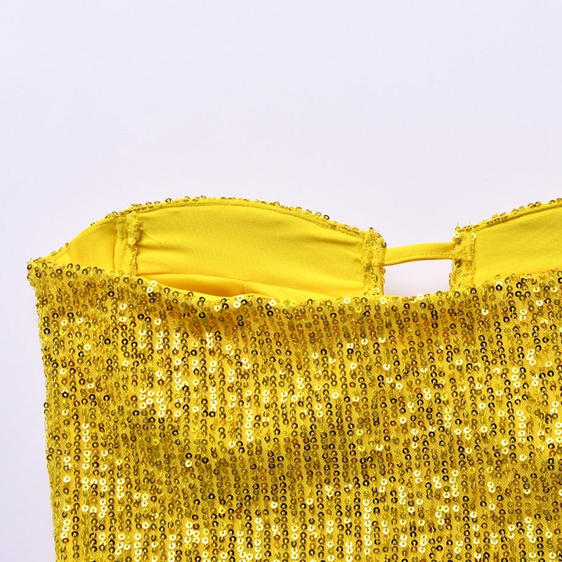 Sequin Dress Women Vacation Beach Backless Dress Split Bodycon Evening Party Dress The Clothing Company Sydney