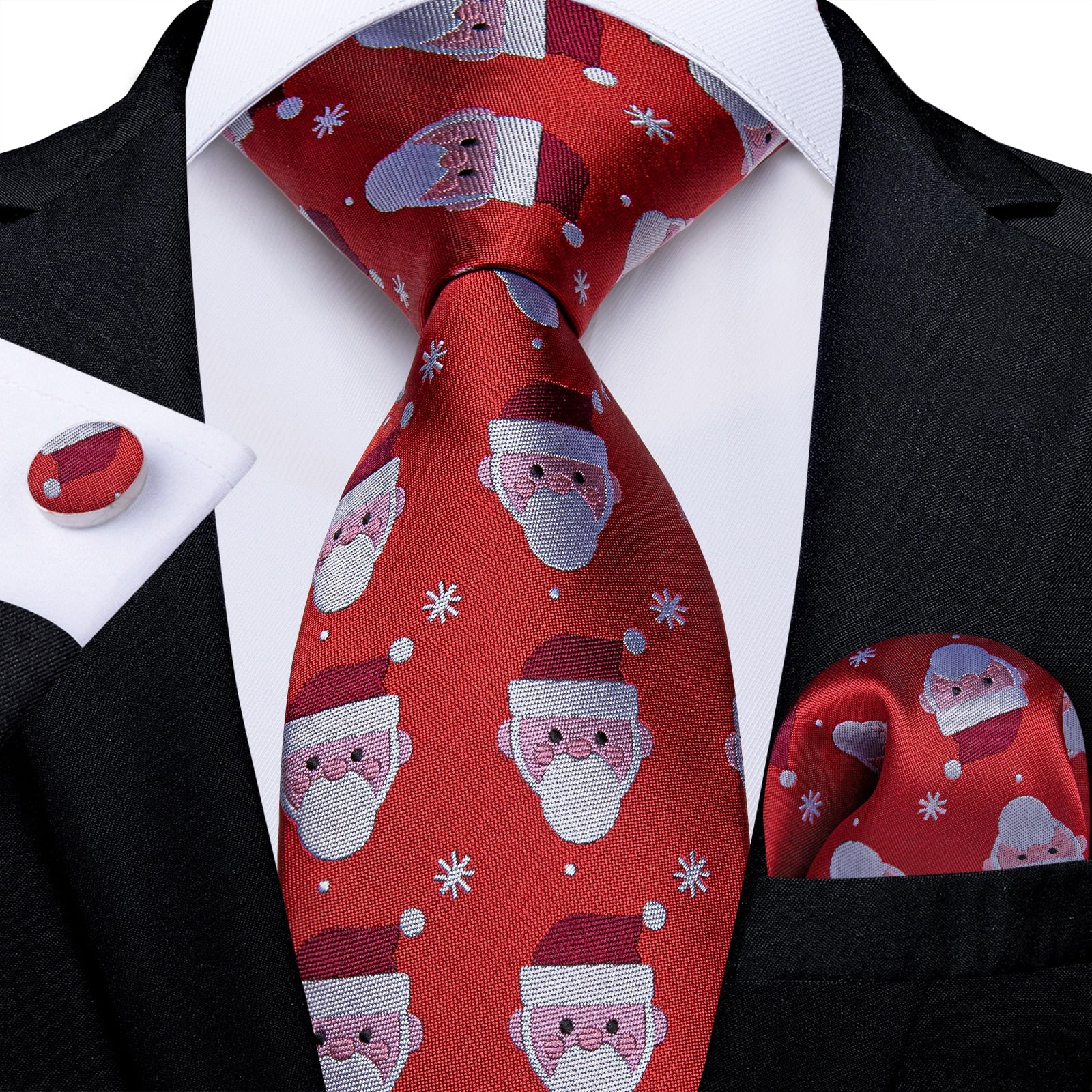 Designer Wedding Men's Tie Red  Solid Striped Paisley Neckties For Men Business Hanky Cufflinks Tie Set The Clothing Company Sydney