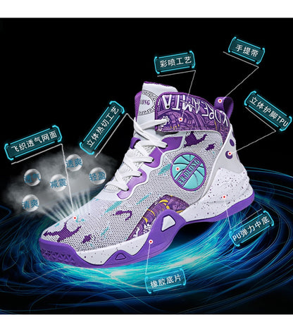 Unisex basketball shoes men's sports shoes women's breathable cushioning non-slip wear-resistant gym training sports Sneakers The Clothing Company Sydney