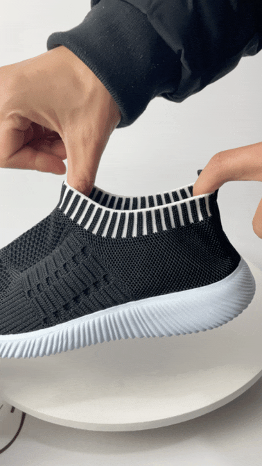 Breathable Mesh Sneakers Summer Slip on Soft Bottom Running Shoes Woman Plus Size Elastic Knit Casual Flats The Clothing Company Sydney