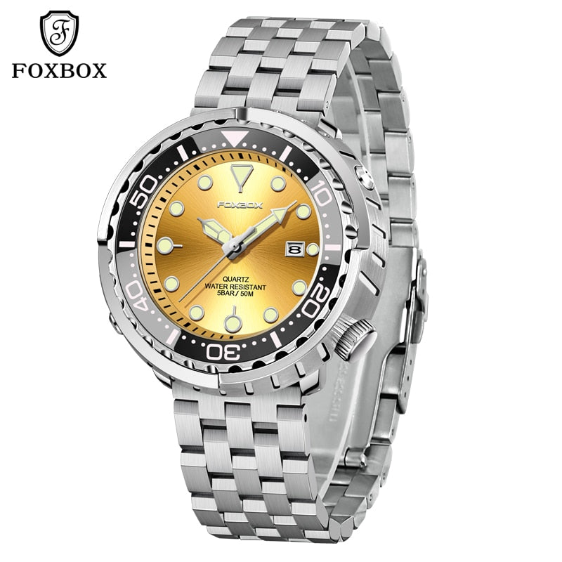 Lige Fashion Mens Watches Foxbox Top Brand Luxury 5ATM Sports Waterproof Quartz Date Luminous Watch The Clothing Company Sydney