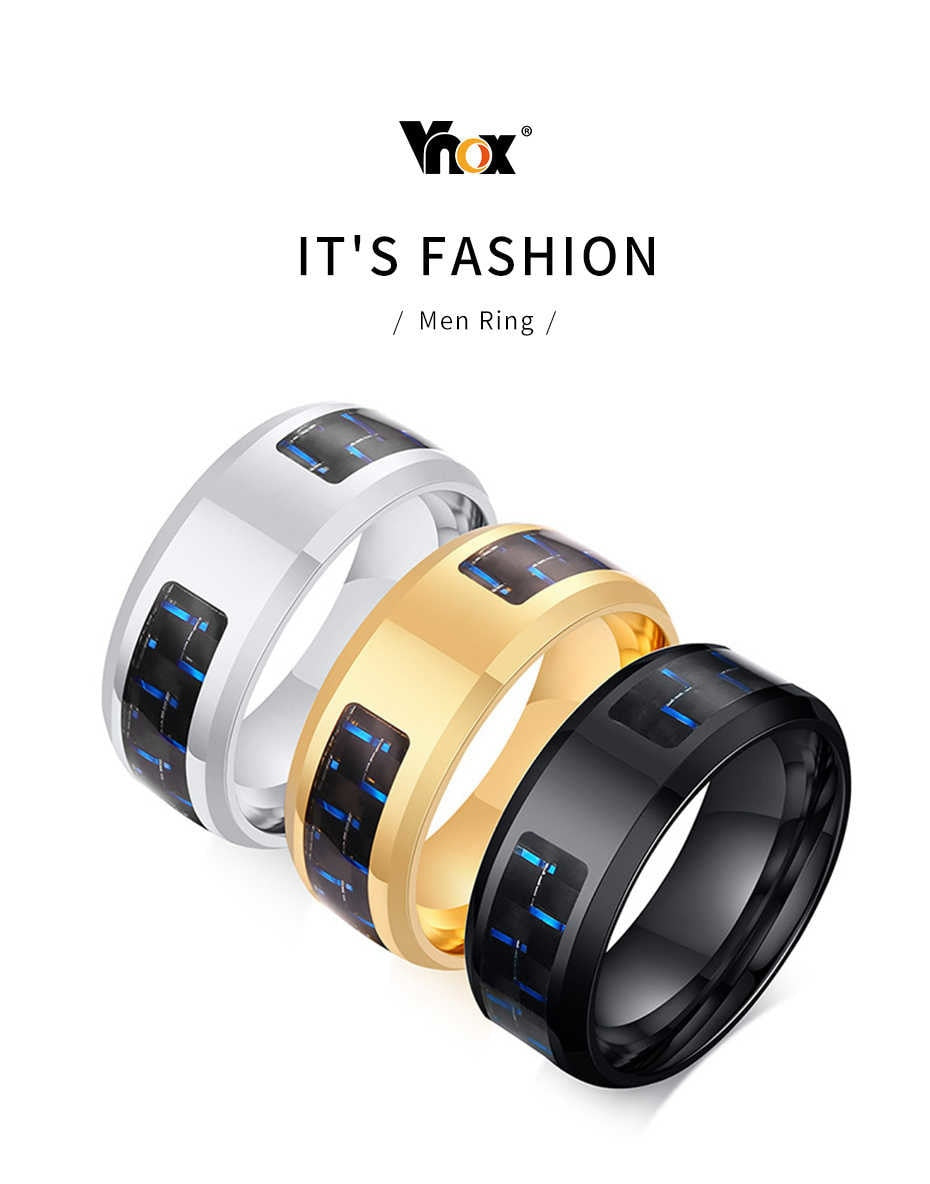 Customize Logo 8mm Men's Ring Carbon Fiber Wedding Band Personalized Simple Icon Image Gift to Husband Dad The Clothing Company Sydney