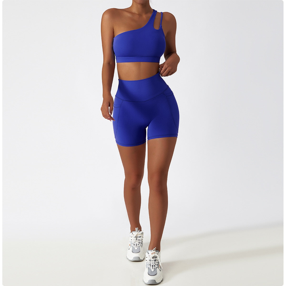 2 Piece Women Yoga Set Seamless Workout Suit Sportswear Gym Clothing Fitness Bra High Waist Leggings Sports Shorts Sports Suits The Clothing Company Sydney