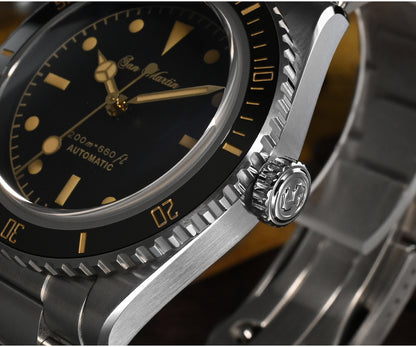San Martin Men's 38mm Diver 6200 Retro Water Ghost Luxury Sapphire NH35 Automatic Mechanical Vintage 20Bar Luminous Watch Clothing Company Sydney