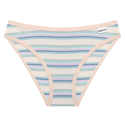 2 Pack Cotton Mix Panties Femme Colorful Striped Lingerie Briefs Underpant Ladies Underwear The Clothing Company Sydney