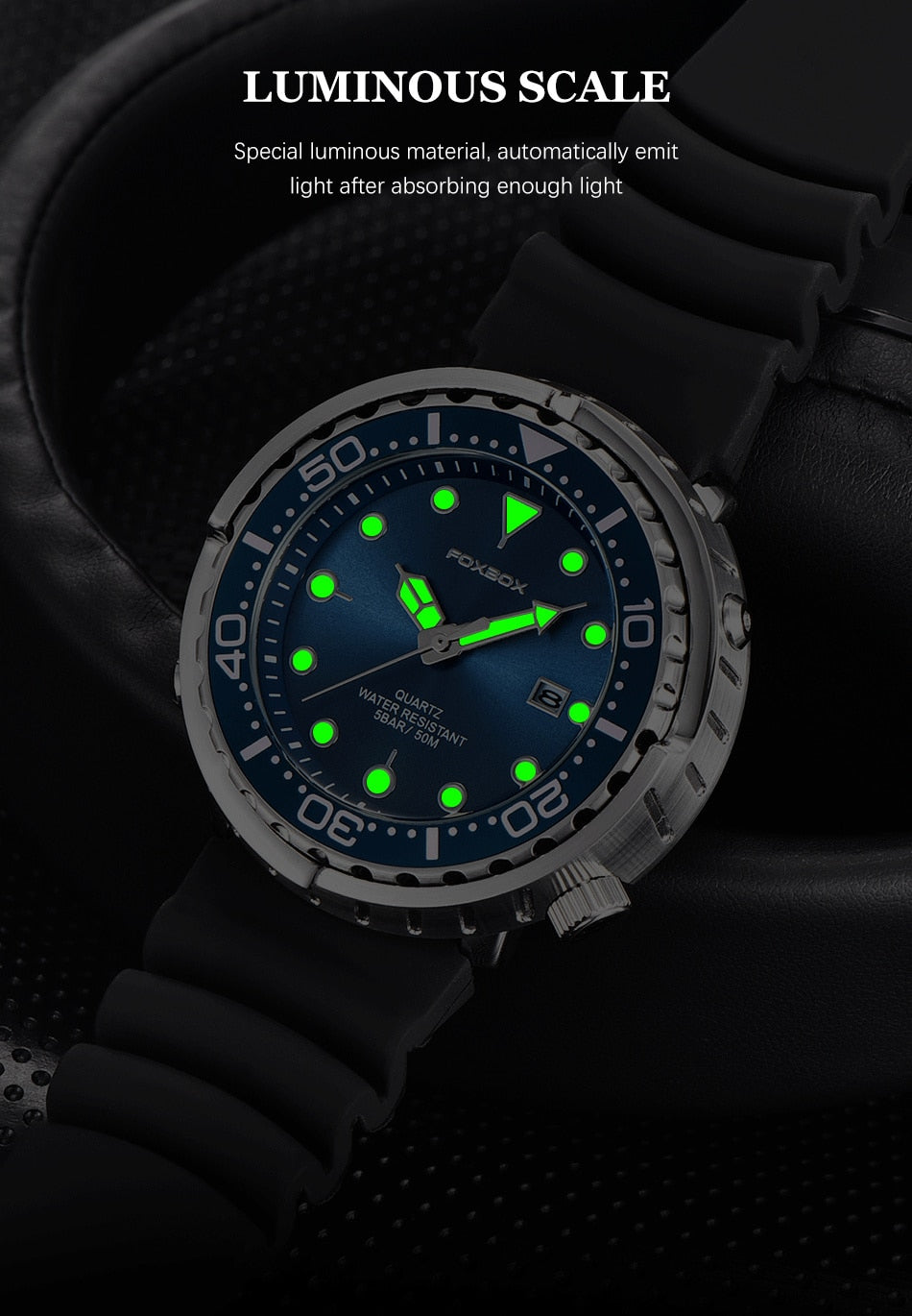 Lige Fashion Mens Watches Foxbox Top Brand Luxury 5ATM Sports Waterproof Quartz Date Luminous Watch The Clothing Company Sydney