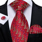 Designer Wedding Men's Tie Red  Solid Striped Paisley Neckties For Men Business Hanky Cufflinks Tie Set The Clothing Company Sydney