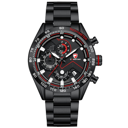 CHEETAH Men's Top Luxury Brand Stainless Steel Business Quartz Watches Chronograph Casual Sport Wrist Watches for Men The Clothing Company Sydney