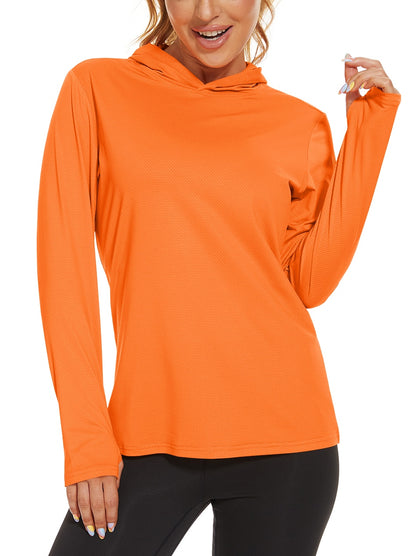 Summer UV/Sun Protection Outdoor Hooded T-shirt Women's Hoodie Shirt UPF 50+ Long Sleeve Fishing Hiking Athletic Shirts The Clothing Company Sydney